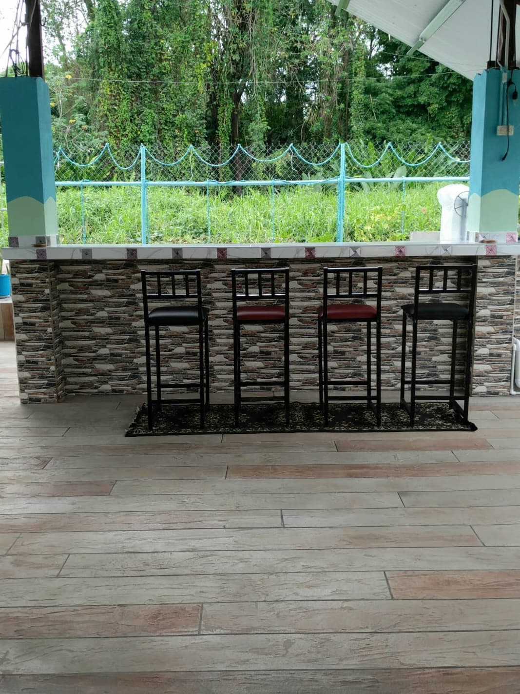 Backyard bar counter